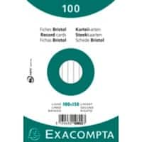 Exacompta Karteikarten 10802X A6 Weiß 10 x 15 x 2,3 cm 20 Stück