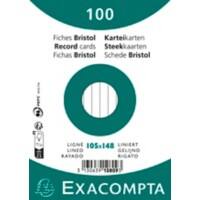 Exacompta Karteikarten 10809SE A6 Weiß 14,8 x 10,5 x 2 cm 20 Stück
