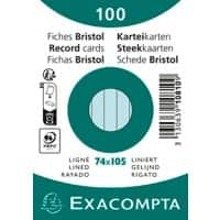 Exacompta Karteikarten 10810SE A7 Himmelblau 7,4 x 10,5 x 2,3 cm 40 Stück