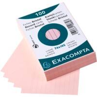 Exacompta Karteikarten 10830SE A7 Rosa 7,4 x 10,5 x 2,3 cm 40 Stück