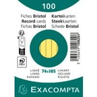 Exacompta Karteikarten 10820SE A7 Gelb 7,4 x 10,5 x 2,3 cm 40 Stück