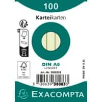 Exacompta Karteikarten 38083SB DIN A8 Grün 5,2 x 7,4 x 2,3 cm 48 Stück