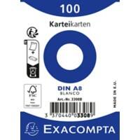 Exacompta Karteikarten 3208B DIN A8 Weiß 5,2 x 7,4 x 2,3 cm 48 Stück