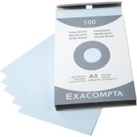 Exacompta Karteikarten 13218E A5 Himmelblau 15 x 21,2 x 2,5 cm