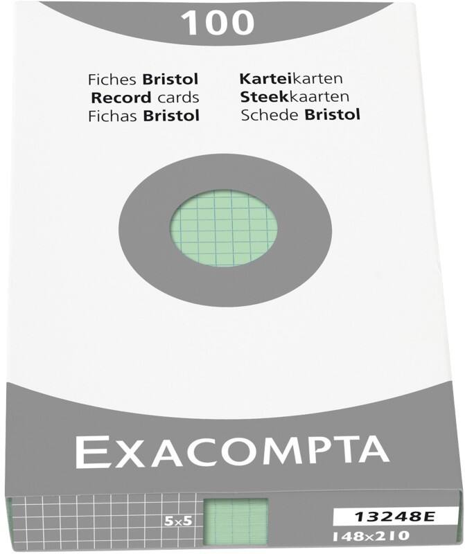 Exacompta Karteikarten 13248E A5 Grün 15 x 21,2 x 2,5 cm