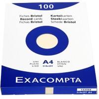Exacompta Karteikarten 13356E A4 Elfenbein 21,3 x 30 x 2,5 cm