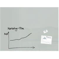 Sigel Artverum Glastafel Magnetisch Einseitig 120 (B) x 90 (H) cm Grau