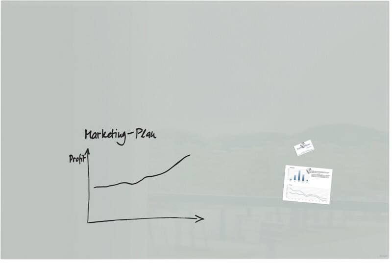 Sigel Artverum Glastafel Magnetisch Einseitig 180 (B) x 120 (H) cm Grau