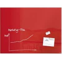 Sigel Artverum Glastafel Magnetisch Einseitig 120 (B) x 90 (H) cm Rot