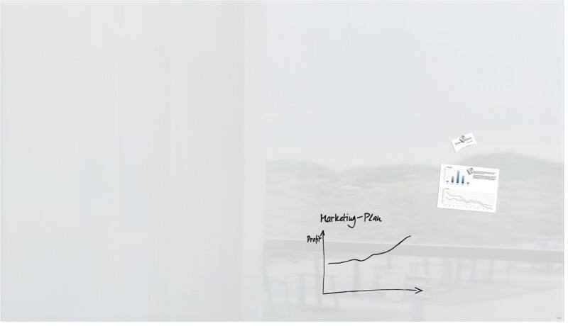 Sigel Artverum Glastafel Magnetisch Einseitig 240 (B) x 120 (H) cm Weiß