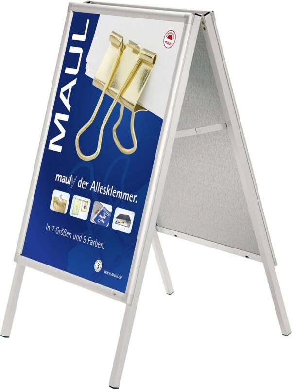 Maul Kundenstopper A1 Aluminium Silber