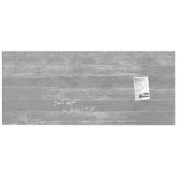 Sigel Artvertum Glastafel Wandmontiert Magnetisch Einseitig 130 (B) x 55 (H) cm Grau