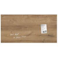 Sigel Artvertum Glastafel Wandmontiert Magnetisch Einseitig 91 (B) x 46 (H) cm Braun