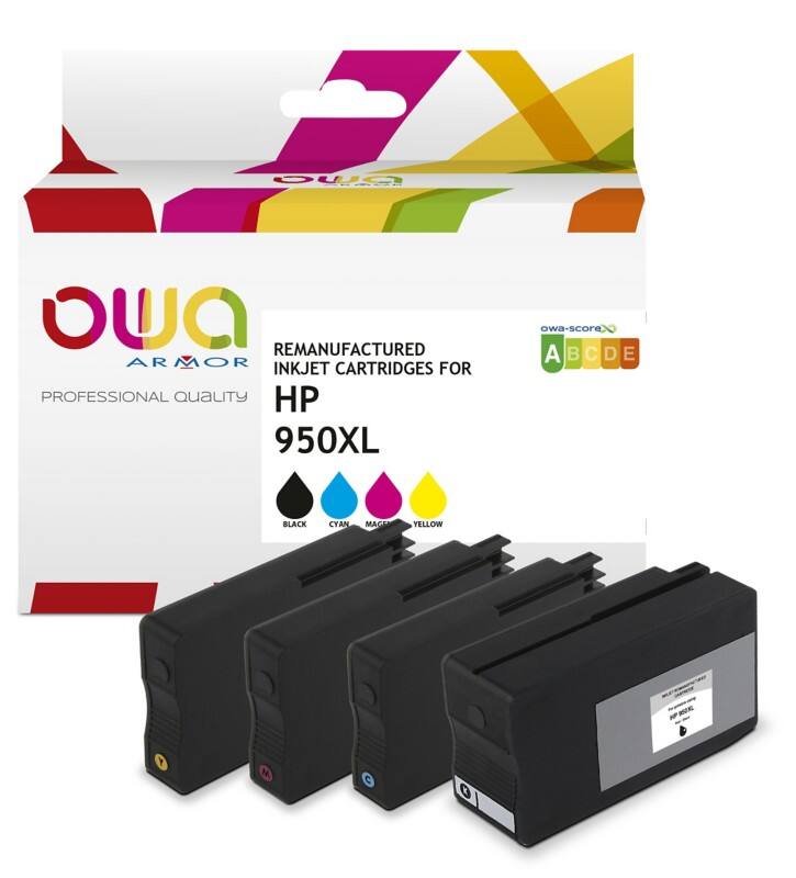 OWA HP950/951XL Kompatibel HP Tintenpatrone K10312OW Schwarz, Cyan, Magenta, Gelb 4 Stück