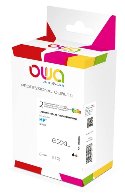 OWA 62XL Kompatibel HP Tintenpatrone K10410OW Schwarz, Cyan, Magenta, Gelb 4 Stück