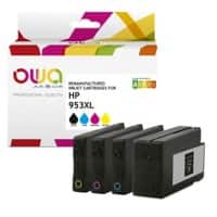 OWA 953XL Kompatibel HP Tintenpatrone K10452OW Schwarz, Cyan, Magenta, Gelb 4 Stück
