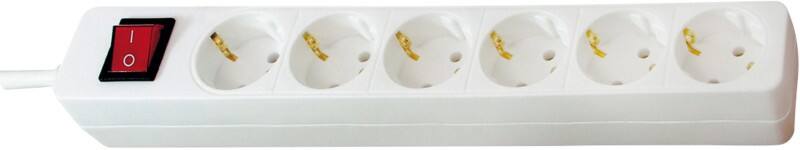 brennenstuhl Steckdosenleiste mit Schalter 1550620416 6-fach 1,4 m Weiß