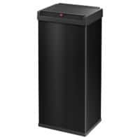Hailo Big-Box Swing XL Abfalleimer mit Schwingdeckel 52 L Schwarz Kunststoff, Stahl