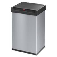 Hailo Big-Box Swing L Abfalleimer mit Schwingdeckel 35 L Silber Kunststoff, Stahl
