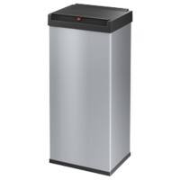 Hailo Big-Box Swing XL Abfalleimer mit Schwingdeckel 52 L Silber Kunststoff, Stahl