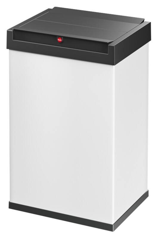 Hailo Big-Box Swing L Abfalleimer mit Schwingdeckel 35 L Weiß Kunststoff, Stahl