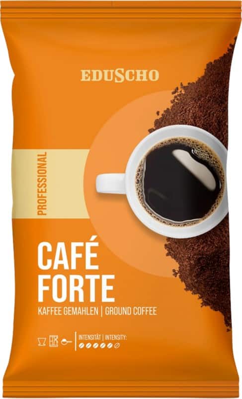 Eduscho Professional Forte Gemahlener Kaffee Beutel Gemahlen 5/6 Stark Nein 500 g