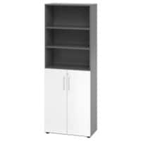 Hammerbacher Schrank V968T3/G/W/BS Grau 80 x 42 x 215,4 cm