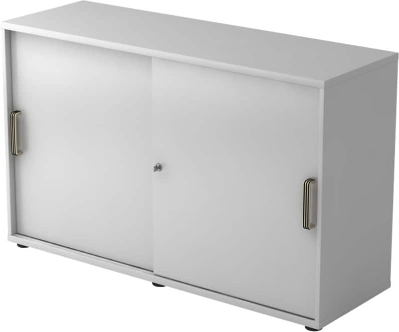 Hammerbacher Schiebetürenschrank Spanplatte 1 Fachboden abschließbar 1.200 x 400 x 748 mm Grau