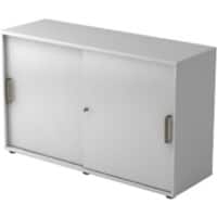 Hammerbacher Schiebetürenschrank Spanplatte 1 Fachboden abschließbar 1.200 x 400 x 748 mm Grau