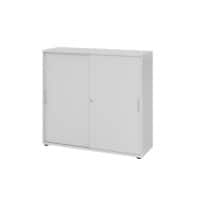 Hammerbacher Schrank Spanplatte 4 Fachböden abschließbar  Grau