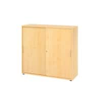 Hammerbacher Schrank Spanplatte 4 Fachböden abschließbar  Ahorn Braun