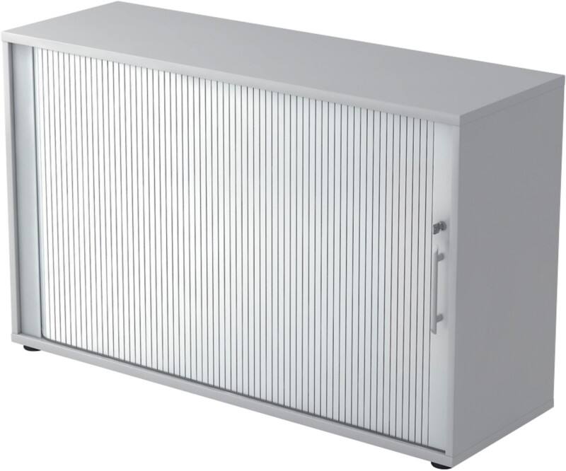 Hammerbacher Rollladenschrank 1732S/5/S/RE Grau, Silber 1.200 x 400 x 748 mm