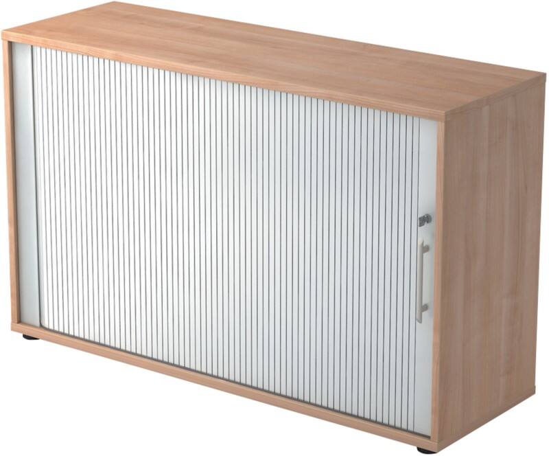 Hammerbacher Rollladenschrank Braun, Silber 1.200 x 400 x 748 mm