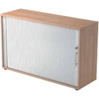 Hammerbacher Rollladenschrank Braun, Silber 1.200 x 400 x 748 mm