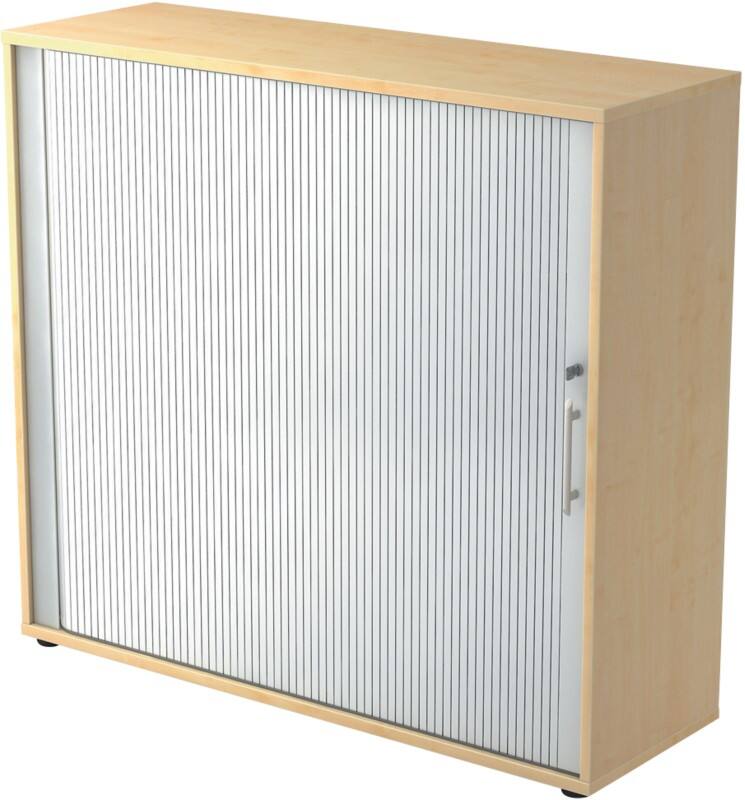 Hammerbacher Rollladenschrank Braun, Silber 1.200 x 400 x 1.100 mm