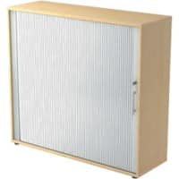 Hammerbacher Rollladenschrank Braun, Silber 1.200 x 400 x 1.100 mm