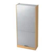 Hammerbacher Rollladenschrank Braun, Silber 900 x 400 x 2.004 mm