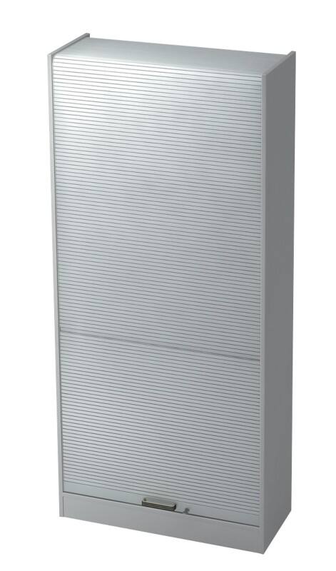 Hammerbacher Rollladenschrank Grau, Silber 900 x 400 x 2.004 mm