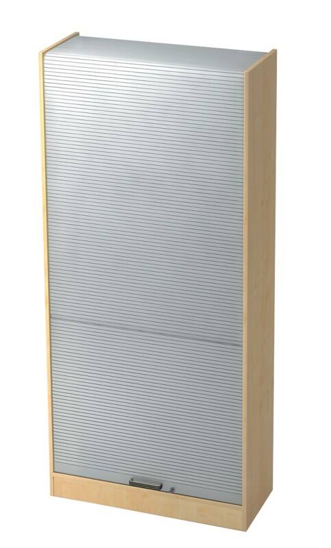 Hammerbacher Rollladenschrank Braun, Silber 900 x 400 x 2.004 mm