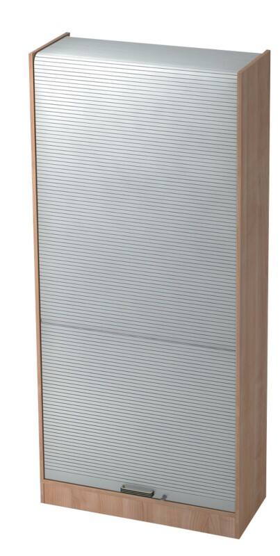 Hammerbacher Rollladenschrank Braun, Silber 900 x 400 x 2.004 mm