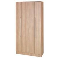 Hammerbacher Austria Garderobenschrank Kunststoff, Melaminharzbeschichtete Spanplatte, Metall 4 Fachböden 1.000 x 420 x 2.004 mm Walnuss Braun