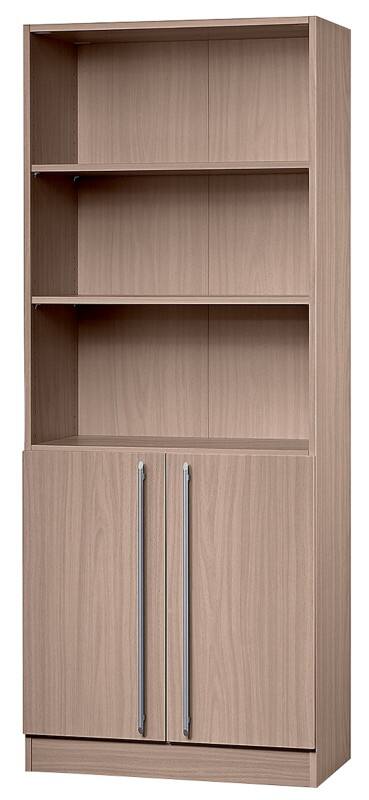 Hammerbacher Austria Garderobenschrank Kunststoff, Melaminharzbeschichtete Spanplatte, Metall 4 Fachböden 800 x 420 x 2.004 mm Walnuss Braun