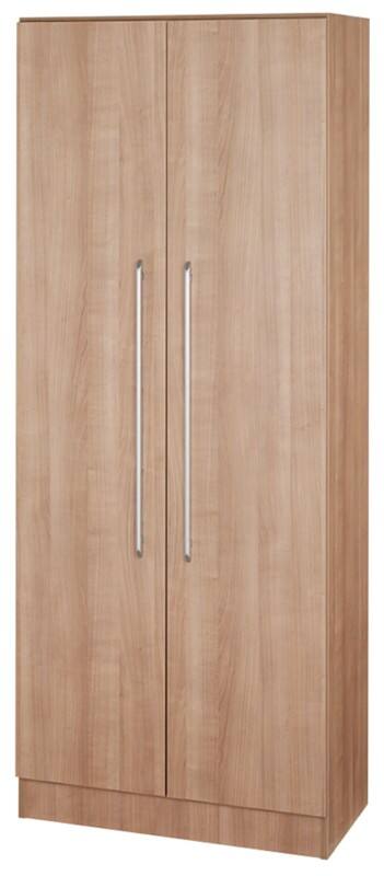 Hammerbacher Matrix Garderobenschrank Kunststoff, Melaminharzbeschichtete Spanplatte, Metall 4 Fachböden 800 x 420 x 2.004 mm Walnuss Braun