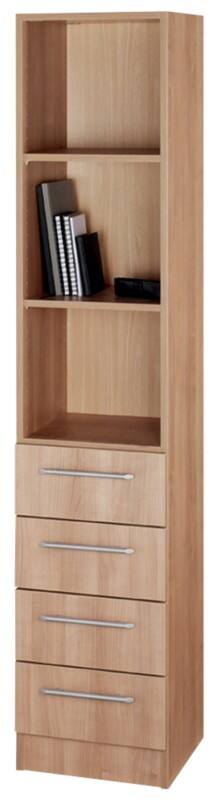 Hammerbacher Austria Garderobenschrank Kunststoff, Melaminharzbeschichtete Spanplatte 2 Fachböden 406 x 420 x 2.004 mm Walnuss Braun