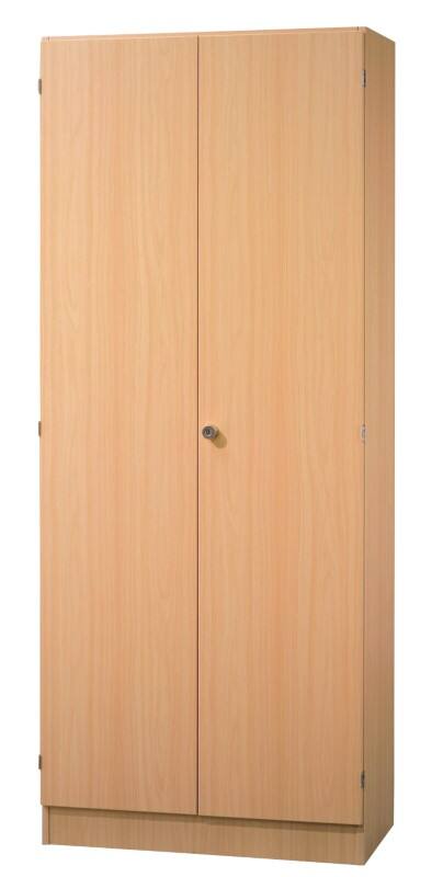 Hammerbacher Future Schrank Melaminharzbeschichtete Spanplatte 4 Fachböden abschließbar 800 x 420 x 2.004 mm Buche Braun