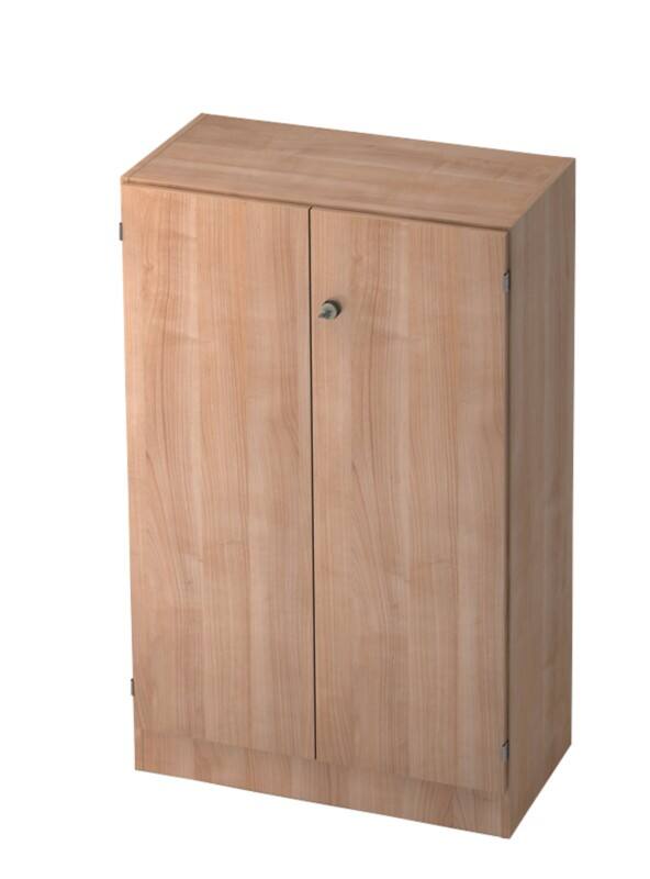 Hammerbacher Schrank MFC (Melaminbeschichtete Spanplatte) 3 Fachböden 800 x 420 x 1.270 mm Walnuss Braun