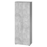 Hammerbacher Schrank Spanplatte 5 Fachböden abschließbar  Beton Graphit