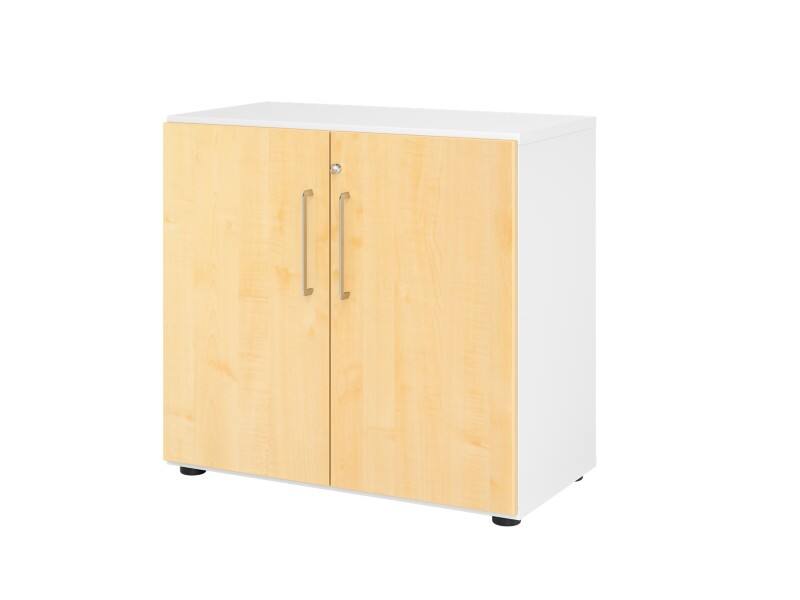 Hammerbacher Schrank Spanplatte 1 Fachboden abschließbar  Ahorn Weiß