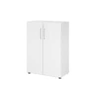 Hammerbacher Schrank Spanplatte 2 Fachböden abschließbar  Weiß