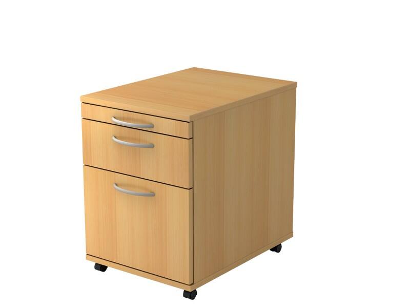 Hammerbacher Rollcontainer VAC30/6/6/BM Buche 428 x 580 x 590 mm